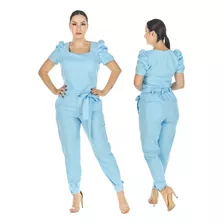 Conjunto Scrub Feminino Manga Bufante Plus Size