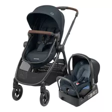 Carrinho Anna³ Graphite Com Bebê Conforto E Base Maxi Cosi