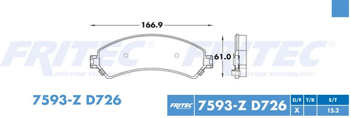 Balatas Delantero Gmc Jimmy 1998 4.3l Ceramicas D726 Fmsi Foto 2