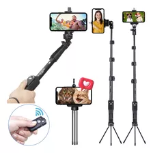 Kit Mini Tripé Bastão Pau Selfie Monopod 1288 Bluetooth