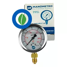 Manómetro Glicerina 0-16 Bar 63mm Conexión 1/4 (58 Psi)