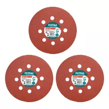 Lijas Circulares Total Packx3 Discos Para Lijadora 