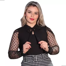 Blusa Camisa Evangélica Social Manga Longa Elegante B243