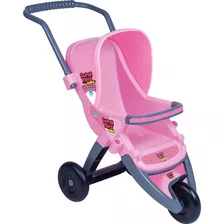 Carrinho De Passeio 3 Rodas Rosa Reborn 438 - Super Toys