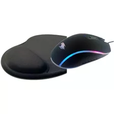 Mouse Optico Gamer Mog016 Gfire+ Mousepad Preto Liso