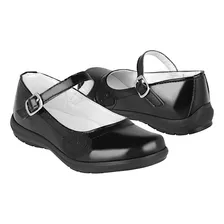 Zapatos Escolares Niña Stylo 902 Charol Negro