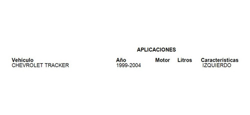 Espejo Retrovisor Izquierdo Chevrolet Tracker 2001 Tyc Foto 2