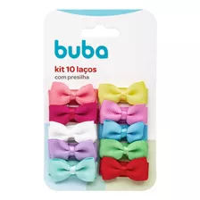 Kit Com 10 Laços Variados Com Presilha 15300 - Buba