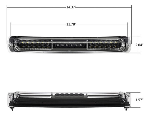 1x Tercera Luz De Freno Trasera Led Para Ford F150 1997-2003 Foto 3