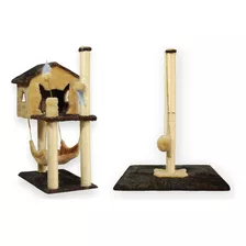 Casa Arranhador Brinquedo Gato Playground Kit Torre Grande