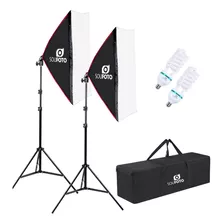 Sou Foto Kit Iluminação Softbox Completo Lâmpada 150w Bolsa 220v