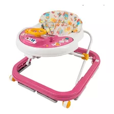 Andador Infantil Menina Rosa Sonoro Bebê - 0742