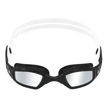 Gafas De Natación Ninja Negro/blanco Lente Espejado Plateado