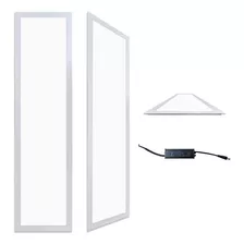 Plafon Led Embutir 48w Retangular Branco Super Brilho 120x30