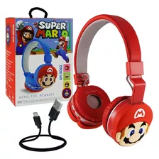 Audífonos Diadema Bluetooth Super Mario Bros Inalambricos 