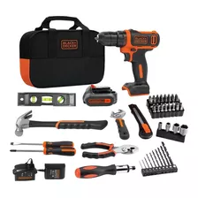 Kit De Herramientas Para El Hogar + Taladro De 12 V Black+decker Bdcdd12pk-b3 59 Pz