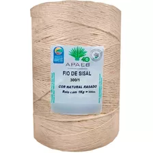 Fio Cordão De Sisal Natural 2mm Rolo 300mts Acabamento Fino