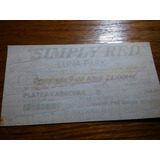 Entrada Recital Simply Red En Argentina - AÃ±o 2000