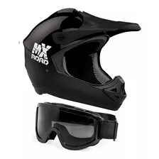 Kit Casco Cross H5 Mx Road + Antiparras Atv Enduro Sti Motos