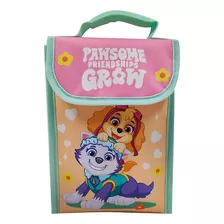 Lunchera Infantil Paw Patrol 24,5 X 17,5 Cm Color Coral Liso