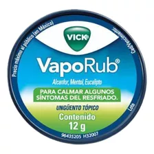 Vick Vaporub Ungüento Lata De 12gr Mentol Alcanfor Eucalipto