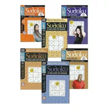 Kit 6 Sudoku Coquetel Fácil, Médio E Difícil 1200 Exercícios