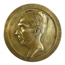 Medalha Bronze Oswaldo Cruz 50 Anos Da Cura Doença De Chagas