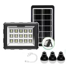 Kit Solar Exterior Reflector 3bombillos Panel 30w Powerbanck