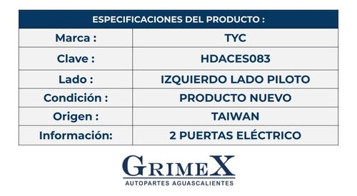 Espejo Accord Coupe 2008-2009-2010-2011-2012 Electrico Ore Foto 4