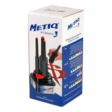 Kit Escrita Metiq Com 3 Pincéis Pontas Sintéticas P/ Cartaz