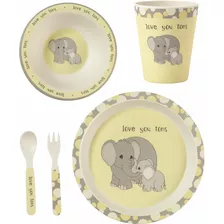 Precious Moments Juego De 5 Elefantes Para La Hora De Comer.