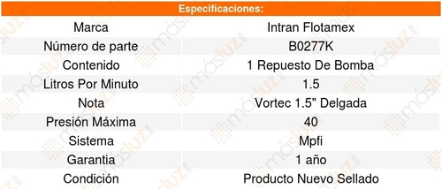 Repuesto Bomba Gasolina Intrigue 3.8l V6 98 A 99 Intran Foto 2