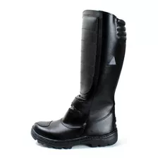 Bota Masculina Bombeiro E Samu Motociclista Couro Militar