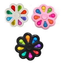 Pop It Flor Antiestrés Spinner Colores 8cm Importado