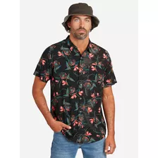 Camisa M/c Marley Coral Blk Multicolor Hombre Ripcurl