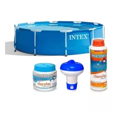 Kit Clorotec Piscinas De Lona Cloro Germicida Alguicida Boya