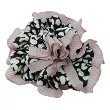 Scrunchie Xl Doble Plisado Animal Print Satinado