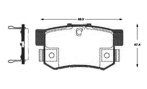 Pastilla De Freno Trasera Acura Rdx  2.3 2008 Foto 2
