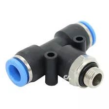 Conector Rapido Racor Qst-r1/8 En T Rosca 1/8 Manguera 8mm