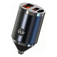 Mini Cargador Invisible Para Auto 30w Usb Y C Carga Rápida Color Negro