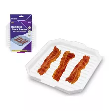 Bandeja Seca Bacon P Microondas Crocante E Gostoso Petisco