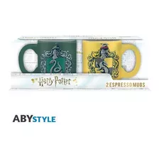 Harry Potter Set De 2 Tazas Espresso Slytherin And Hufflepuf