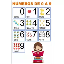 Banner Didático Pedagógico Educativo 1m X 64cm Variados Silabário Tabuada Mapa Alfabeto Números Combinados Calendário 