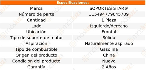 1) Soporte Motor Del Izq/der Mercury Medalist 5.1l V8 56/58 Foto 2