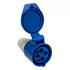 Plug Femea (acoplamento) 16a 3p+e-6h Azul