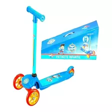 Patinete Articulado Turma Da Aventura Infantil Luz Led Azul