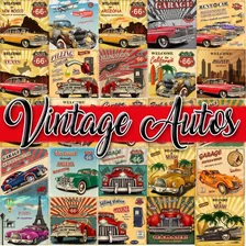 Colección De Vectores Vintage Autos Para Illustrator Eps, Ai