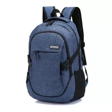 Mochila Escolar Com Usb Moderna Masculina Feminina 30l Cor Celeste-forte