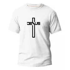 Camiseta Algodão Premium Estampa Digital Cruz Jesus Cristo