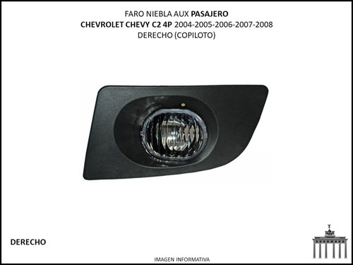 Faro Niebla Chevy 2004-2008 C2 Monza 4p Copiloto Cng Foto 2